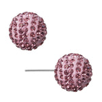 Pink Large Fireball Stud Earrings