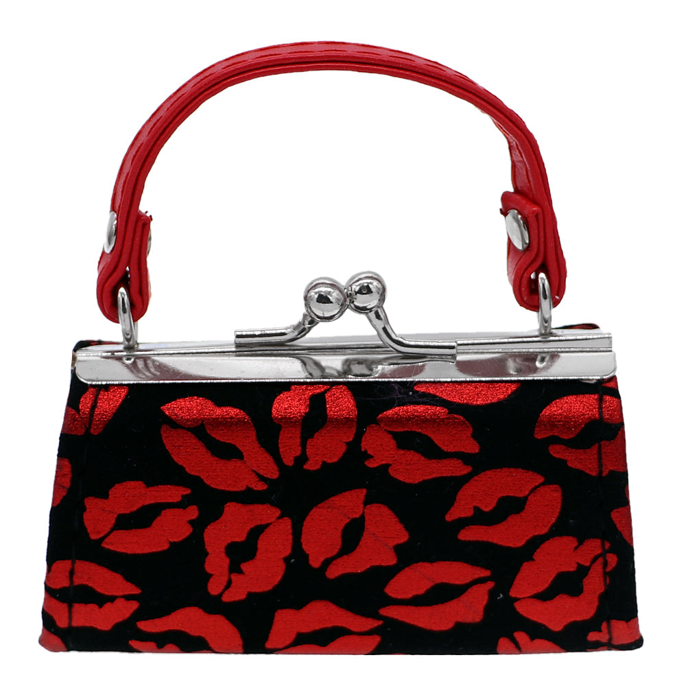 Red Kiss Lips Mini Kisslock Wallet